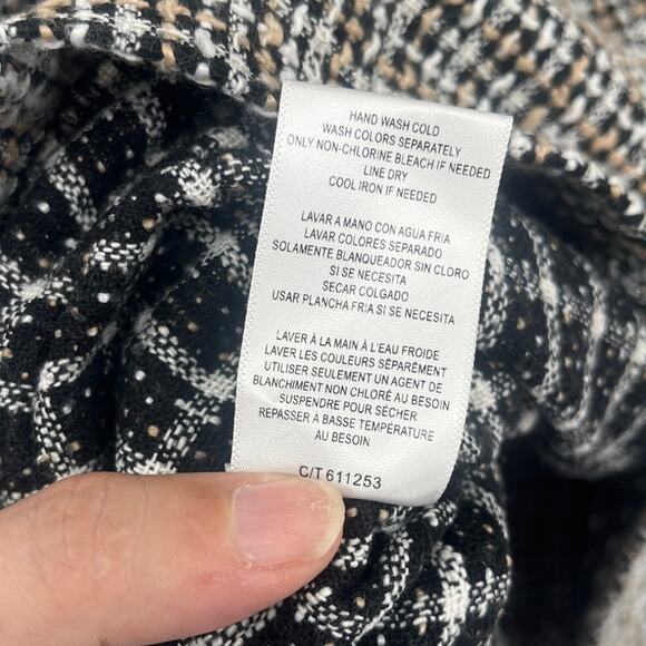 Gabby Skye Tweed Dress Sz 4 Ivy Preppy Academia 60s Mod Style Pearl Fringe Trim - Picture 12 of 12